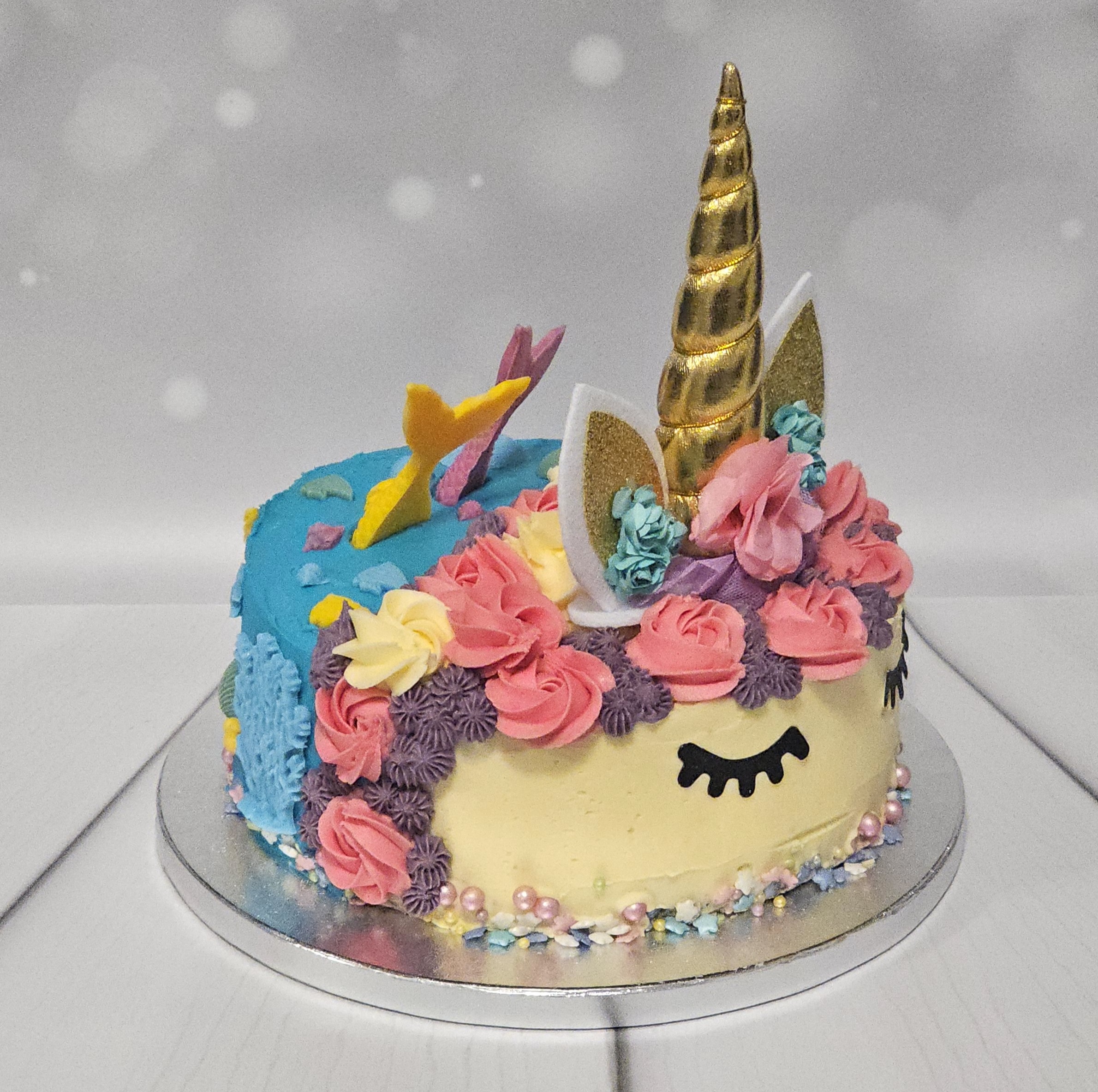 Mermaid Unicorn Cupcake